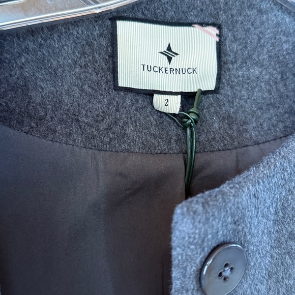 TUCKERNUCK Gray Wool Rhoda Midi Dress Womens Size 2 Small NWT - Picture 4 of 9